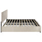 Reeves Upholstered Eastern King Lift-Top Storage Platform Bed Beige