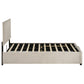 Reeves Upholstered Twin Lift-Top Storage Platform Bed Beige