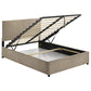 Reeves Upholstered Full Lift-Top Storage Platform Bed Tan