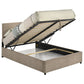 Reeves Upholstered Full Lift-Top Storage Platform Bed Tan