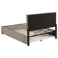 Reeves Upholstered Full Lift-Top Storage Platform Bed Tan