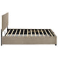 Reeves Upholstered Full Lift-Top Storage Platform Bed Tan