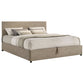 Reeves Upholstered Eastern King Lift-Top Storage Platform Bed Tan
