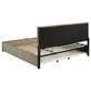 Reeves Upholstered Eastern King Lift-Top Storage Platform Bed Tan