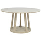 Lucaire 54-inch Round Cultured Marble Dining Table Sandstone
