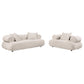 Eskola 2-Piece Chenille Sofa and Accent Chair Set Ivory