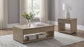 Ingram 2-Piece Coffee and End Table Set with Storage Latte