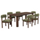 Faulkner 7-piece 84-inch Extension Dining Set Moss Green