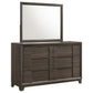 Farre 6-drawer Dresser with Mirror Dark Brown