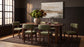 Faulkner 7-piece 84-inch Extension Dining Set Moss Green
