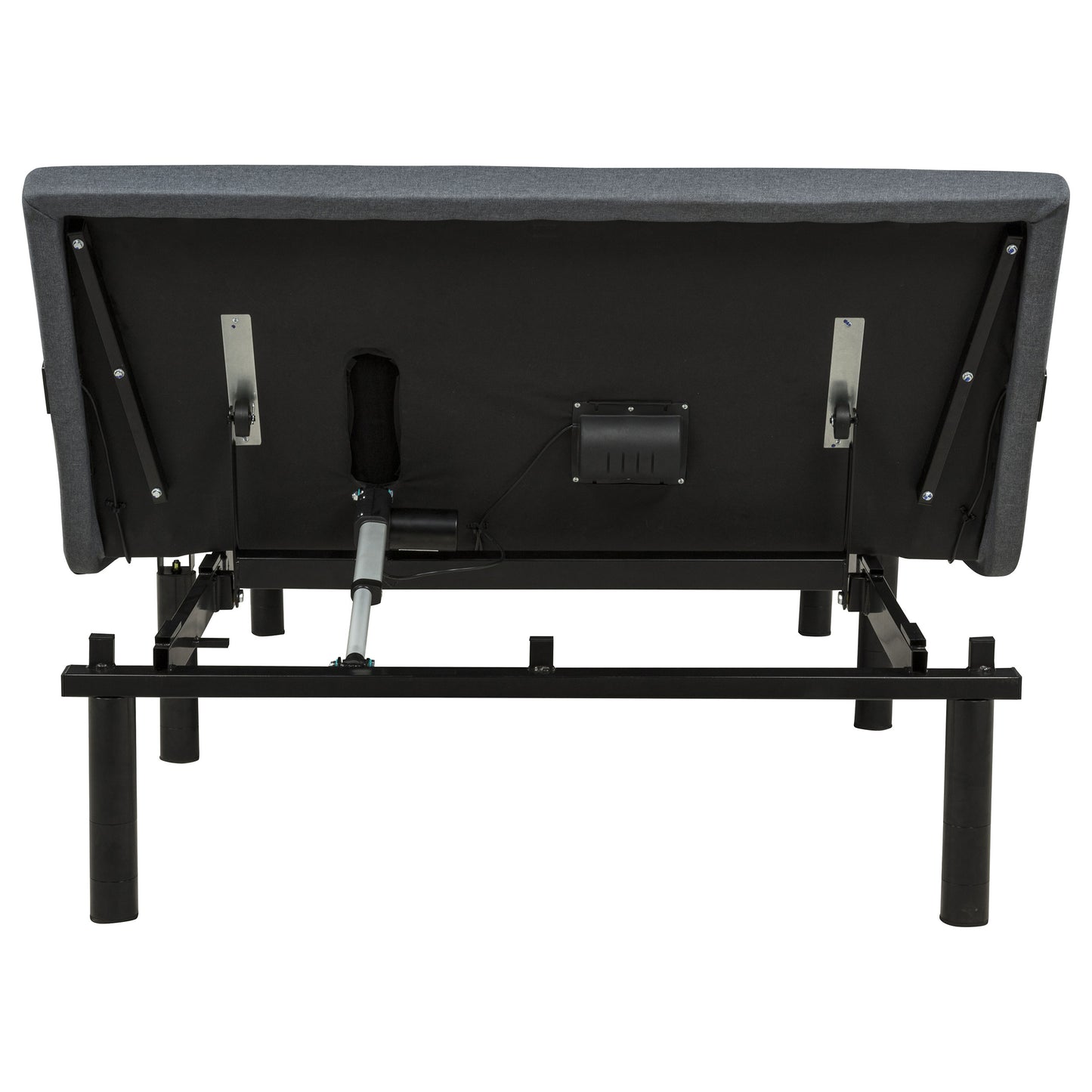 Weston Full Dual-Motor Massage Adjustable Bed Base in Black and Grey