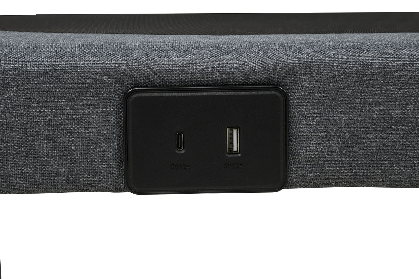 Weston Full Dual-Motor Massage Adjustable Bed Base in Black and Grey
