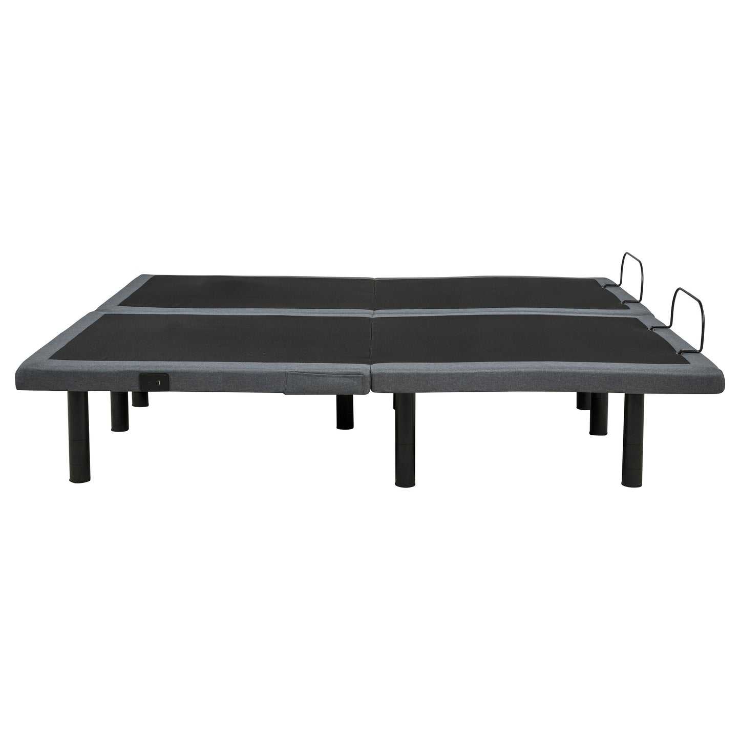 Weston Split Eastern King Massage Adjustable Bed Base in Black and Grey