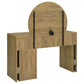 Irwin Vanity Table with LED Mirror and Storage Rustic Oak