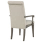 Cresswell Upholstered Dining Arm Chair Tan (Set of 2)
