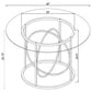 Levy 48-inch Round Glass Top Dining Table Chrome