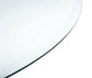 Naser 48-inch Round Glass Top Dining Table Dark Walnut