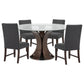 Naser 5-piece 48-inch Round Dining Table Set Grey and Dark Walnut