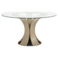 Naser 5-piece 48-inch Round Dining Table Set Beige and Light Oak