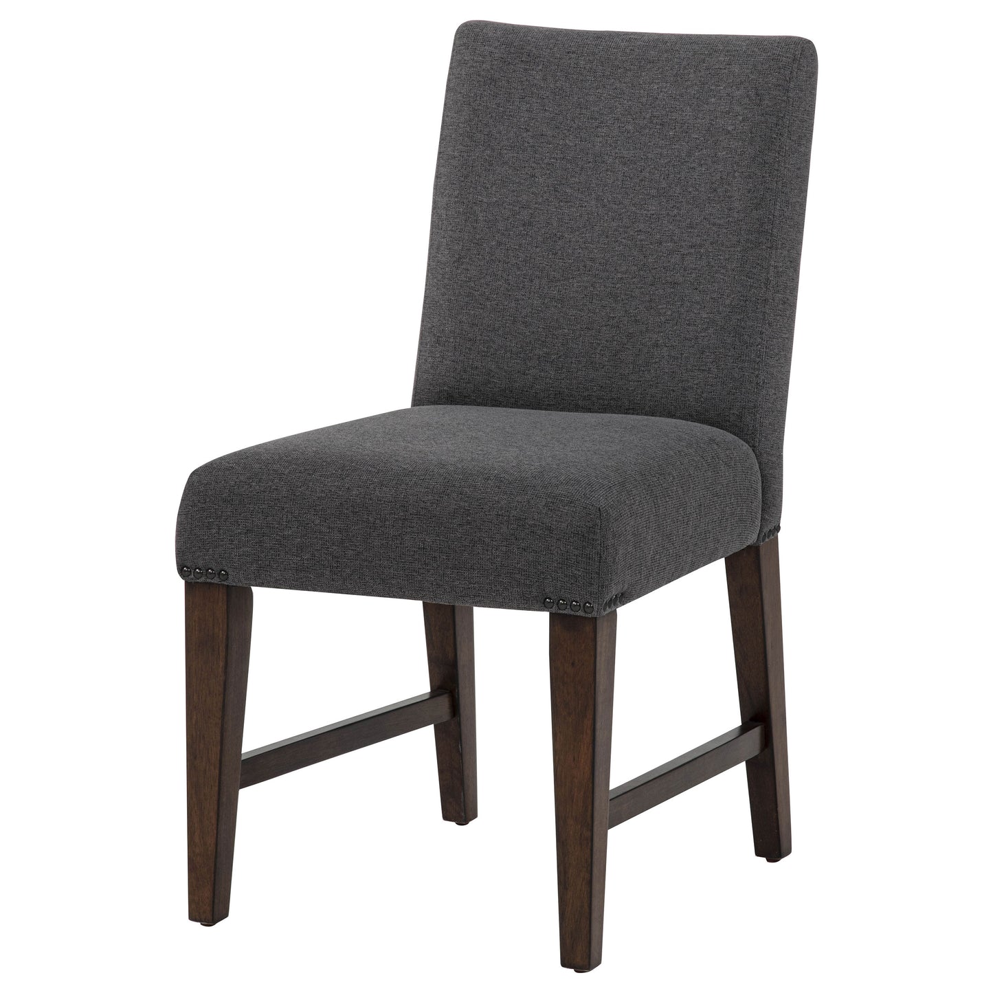 Naser Parsons Dining Side Chair Grey and Dark Walnut (Set of 2)