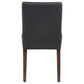 Naser Parsons Dining Side Chair Grey and Dark Walnut (Set of 2)
