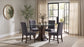 Naser Parsons Dining Side Chair Grey and Dark Walnut (Set of 2)