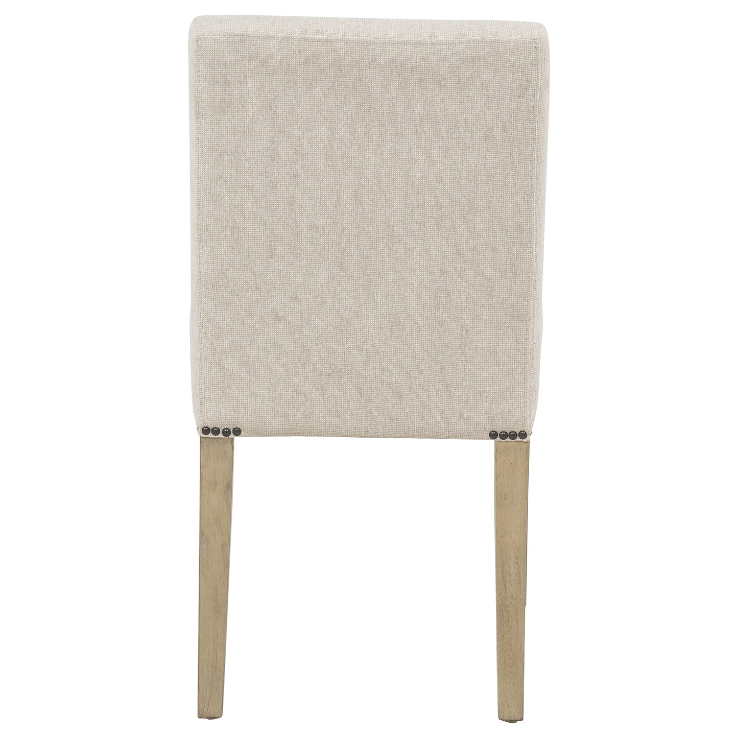 Naser Parsons Dining Side Chair Beige and Light Oak (Set of 2)