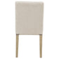 Naser Parsons Dining Side Chair Beige and Light Oak (Set of 2)