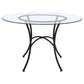 Kline 48-inch Round Glass Top Dining Table Matte Black