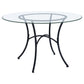 Kline 48-inch Round Glass Top Dining Table Matte Black