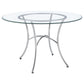 Kline 48-inch Round Glass Top Dining Table Chrome