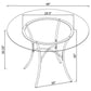 Kline 48-inch Round Glass Top Dining Table Chrome