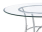 Kline 48-inch Round Glass Top Dining Table Chrome