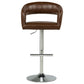 Travia Faux Leather Upholstered Adjustable Bar Stool Cocoa Brown
