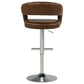 Travia Faux Leather Upholstered Adjustable Bar Stool Cocoa Brown