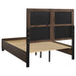 Farre Eastern King Upholstered Storage Platform Bed Dark Brown