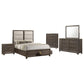Farre 5-piece Eastern King Storage Bedroom Set Dark Brown