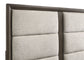 Farre Eastern King Upholstered Panel Bed Dark Brown