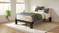 Gislen Twin Easy Assembly Wood Platform Bed Black