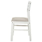 Sykes Fabric Upholstered Ladder Back Side Chair White and Beige (Set of 2)