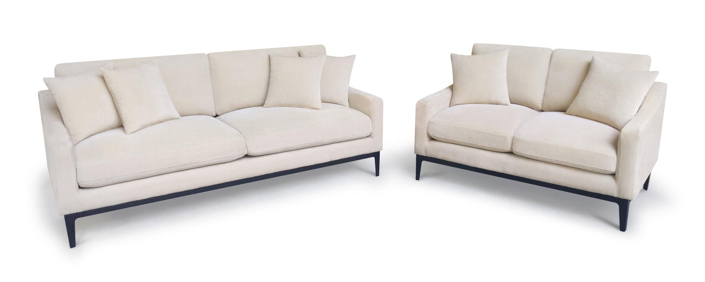 Duarte 2-Piece Sofa and Loveseat Set with Reversible Cushions Latte