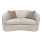 Rainn Transitional Boucle Sloped Arm Loveseat Camel