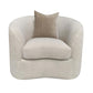 Rainn Transitional Boucle Wraparound Accent Chair Camel