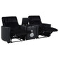 Madden 3-piece Corduroy Upholstered Manual Theater Seating Black