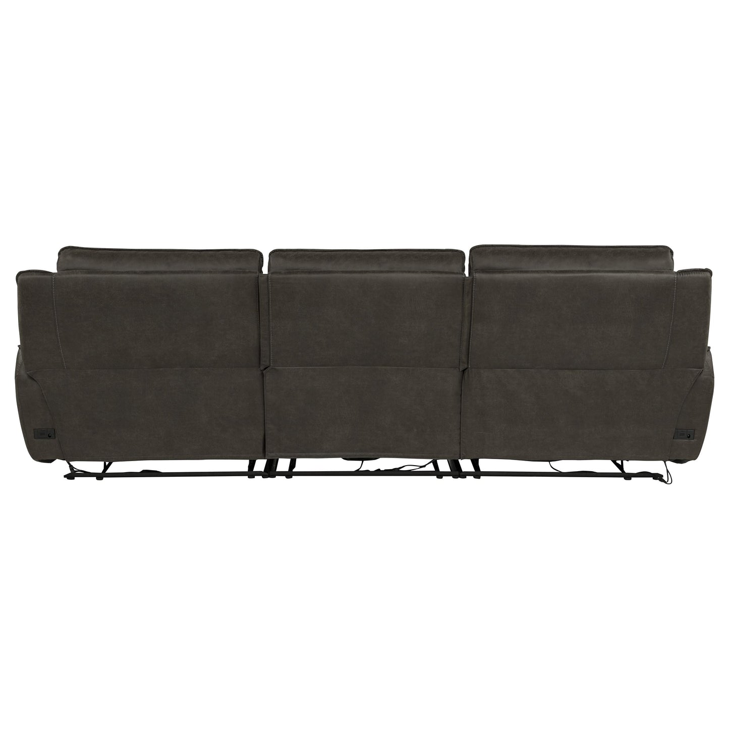 Marcell 3-Piece Transitional Power Reclining Sofa with USB Charging Grey