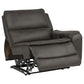 Marcell 3-Piece Transitional Power Reclining Sofa with USB Charging Grey