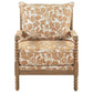 Blanchett Upholstered Bobbin Accent Chair Apricot and Distressed Brown