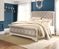 Realyn  Sleigh Bed With Mirrored Dresser