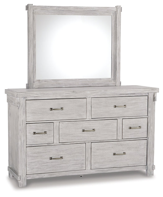 Brashland  Panel Bed With Mirrored Dresser And Chest