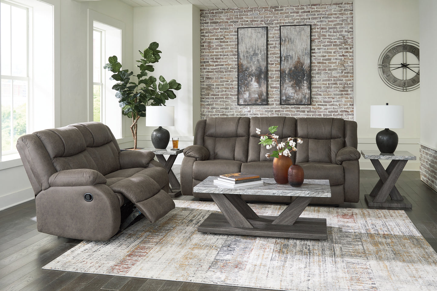 First Base Sofa and Loveseat